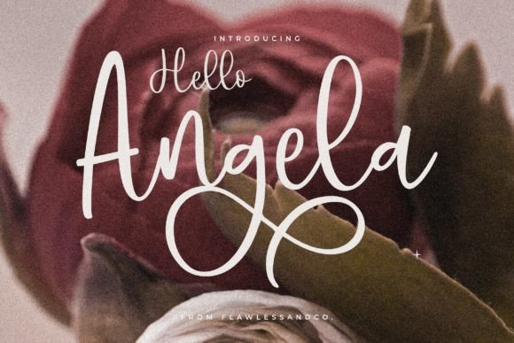 Hello Angela: A Refined Script Font for Crafters and Product Creators